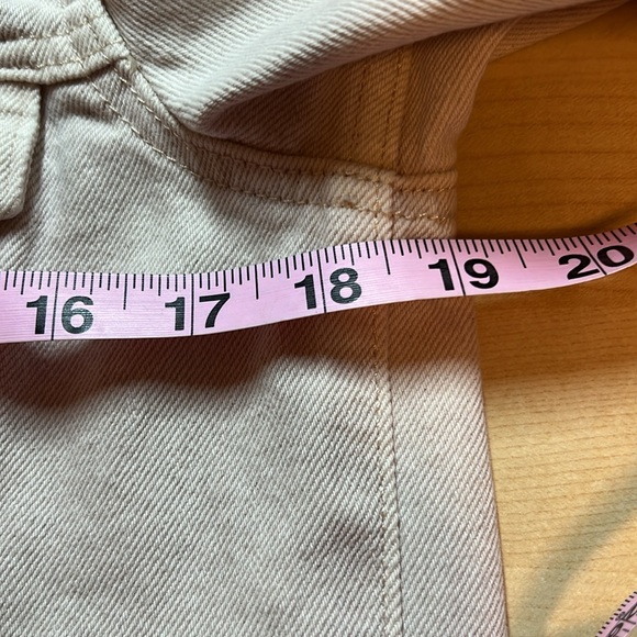 & Denim Light Pink Denim Jacket Size 6 With Light Distressing - Picture 9 of 10